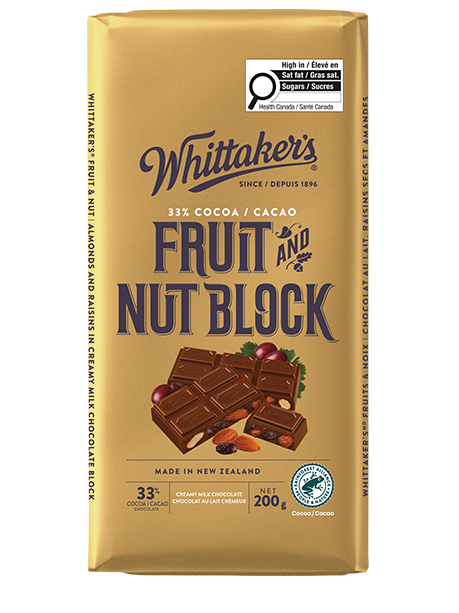 Whittaker’s Fruit & Nut Block — 200 g