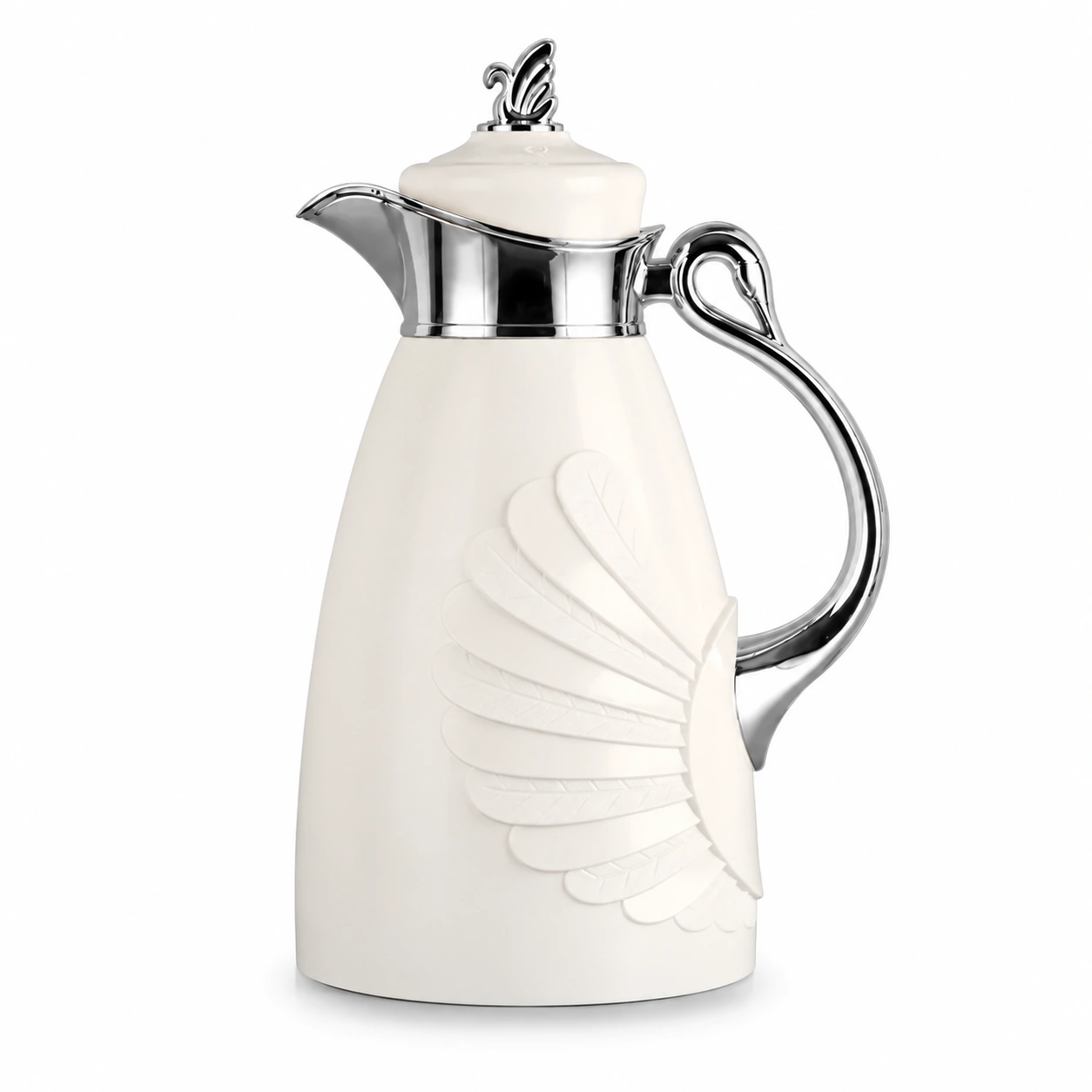 Decorative Swan Vacuum Flask — Silver Handle — 1 L